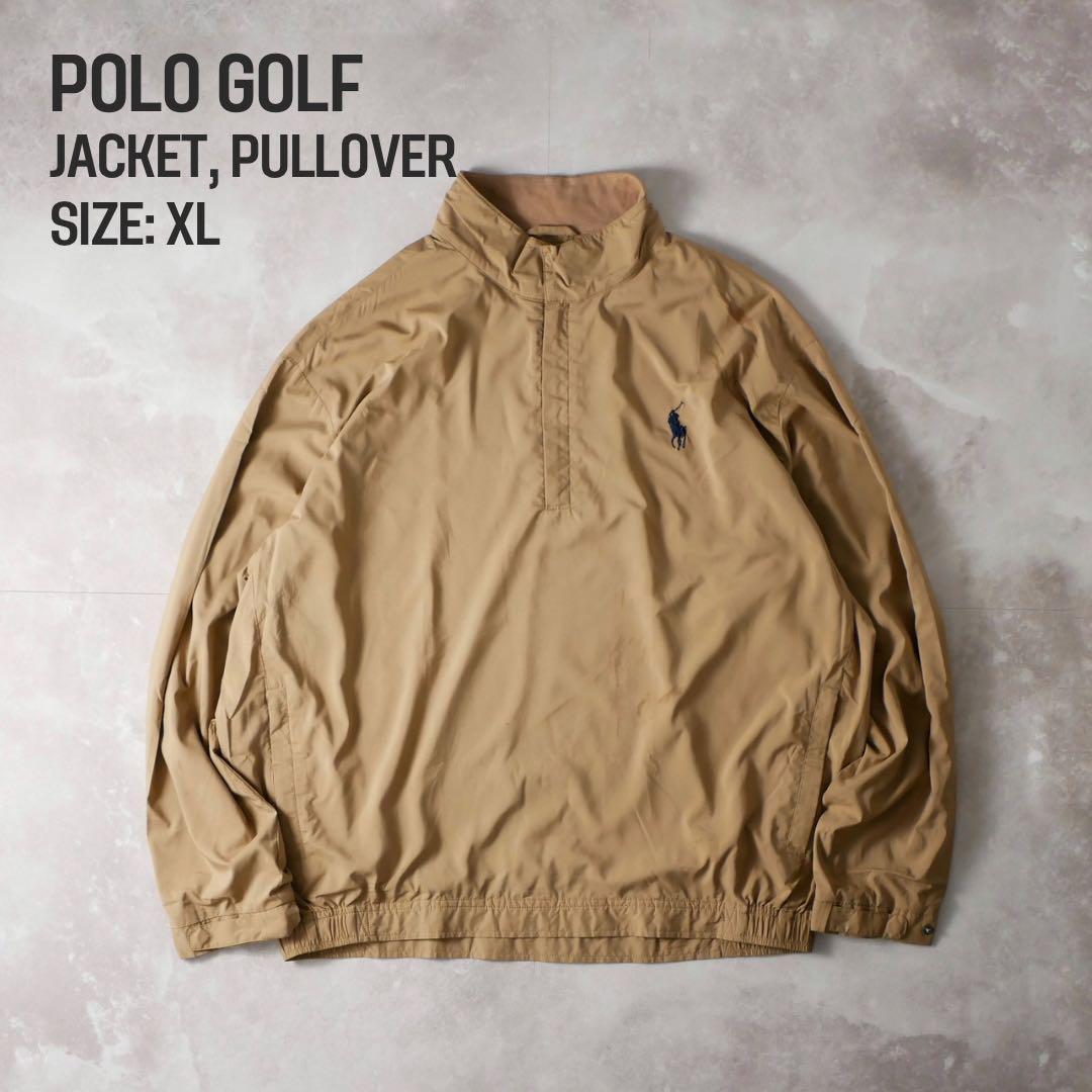 90s POLO GOLFポロゴルフXLハーフジップラルフローレンベージュ