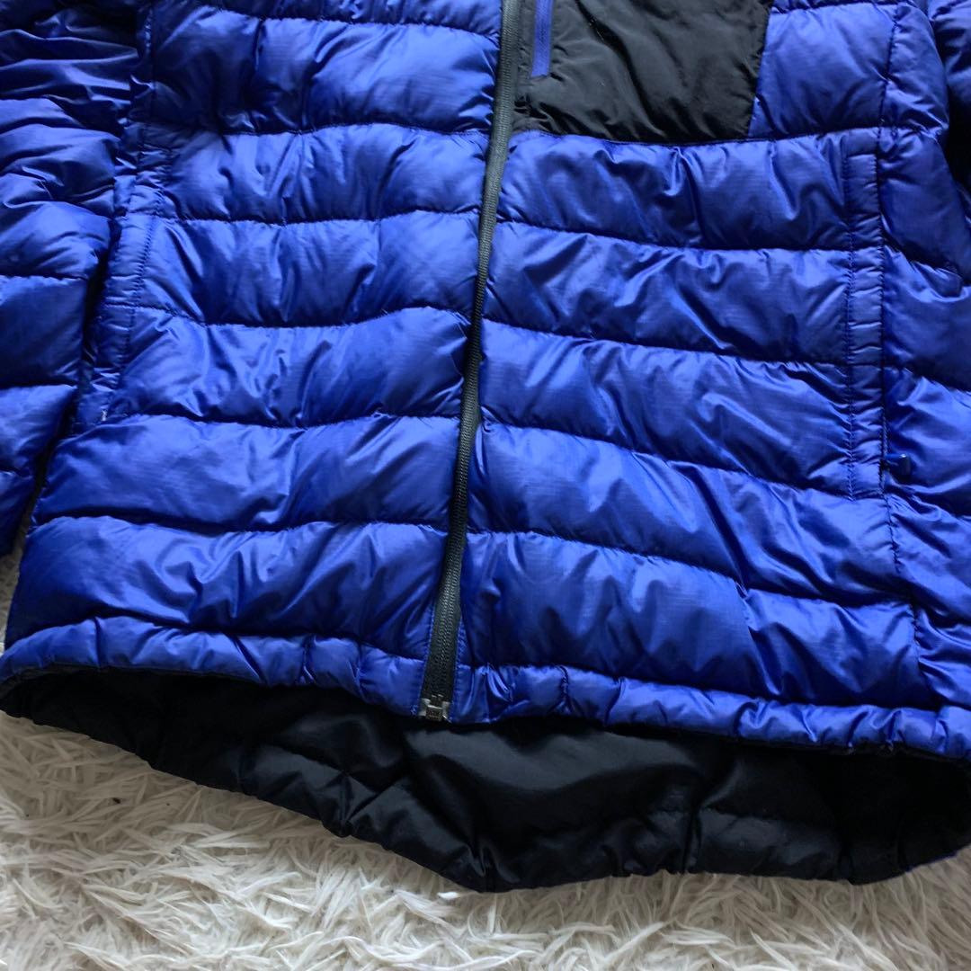 お*具様 美品■モンベル ダウンジャケット リバーシブル ブルー　1101492