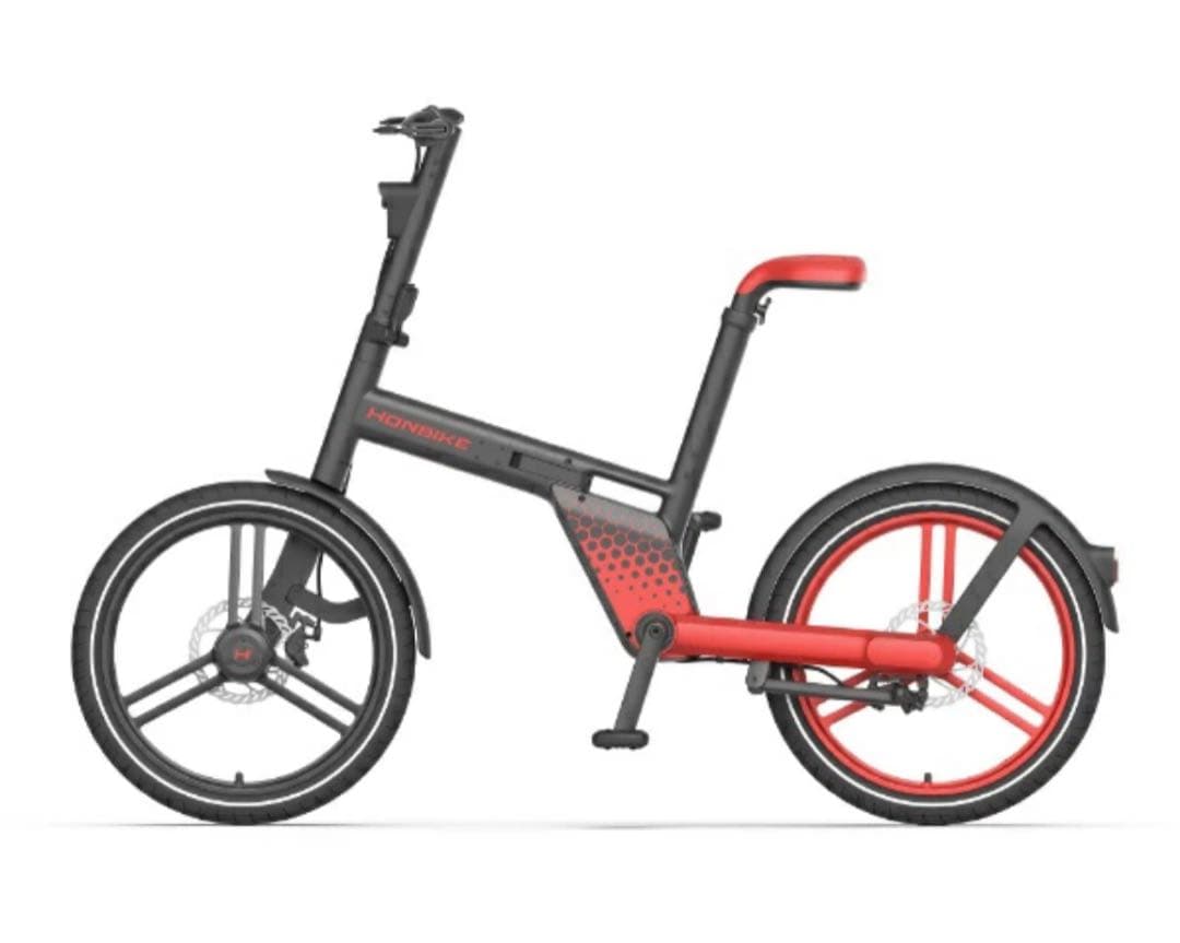 【jazzy3104】HONBIKE/折りたたみ自転車/黒＆赤/