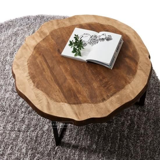 桜屋工業 銘木調 DAY CHERRY 丸テーブルLT-53-75