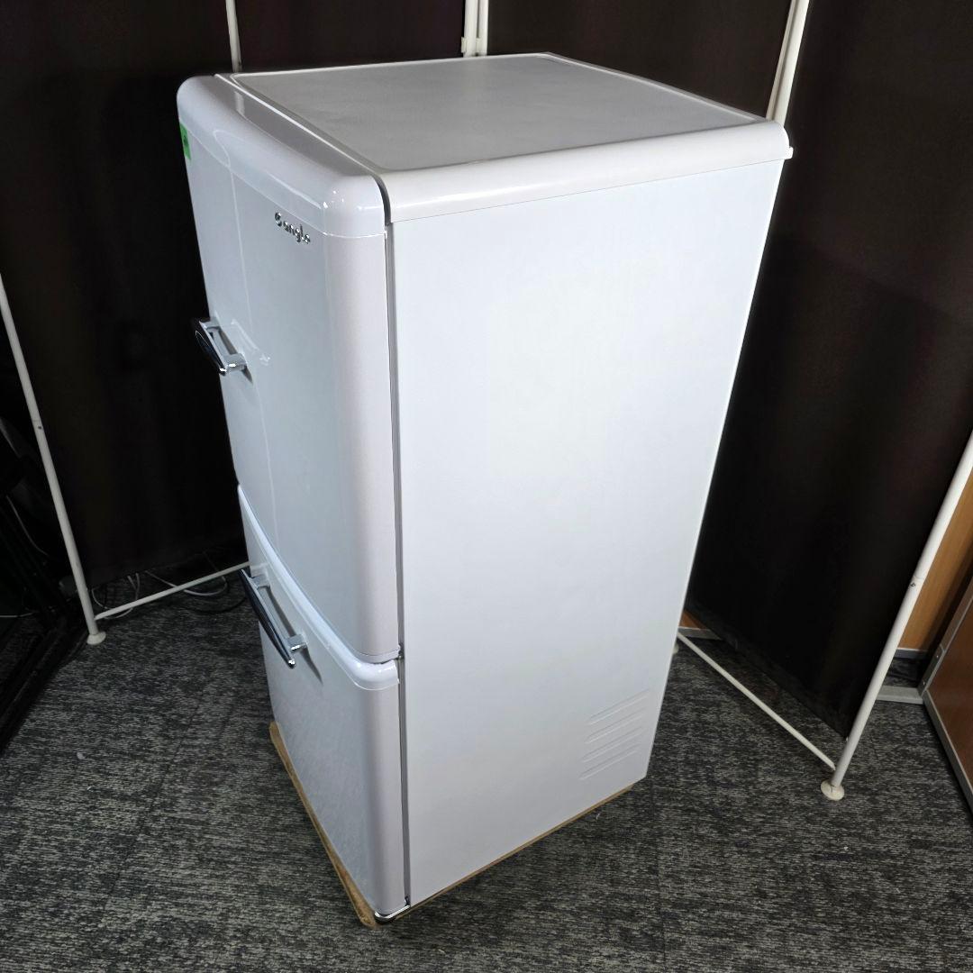 10640送料無料！2024年製！レトロデザイン！eangle 2ドア 冷蔵庫