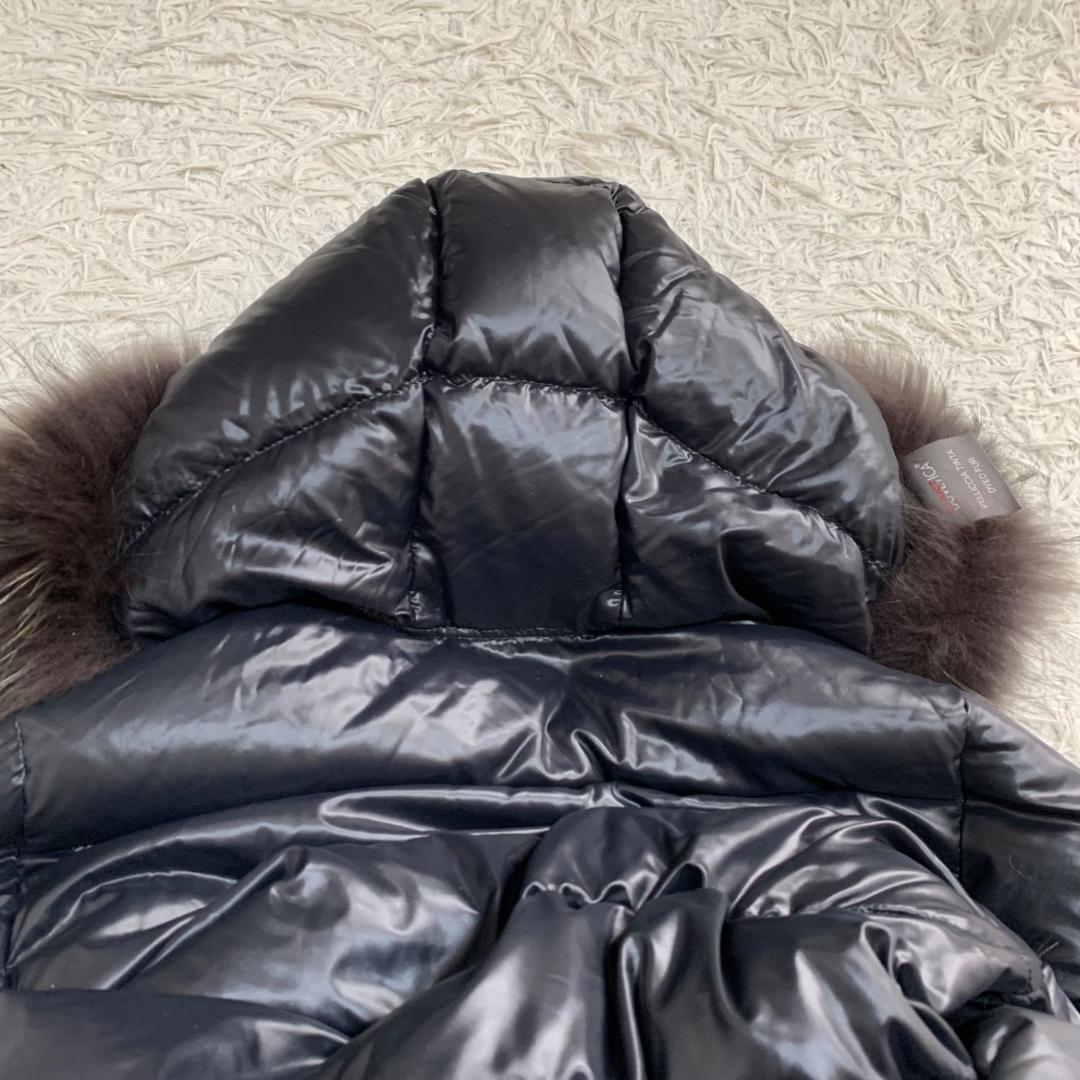 17201✨デュベティカ 40 ラクーンファー ロングダウンコート ブラック系