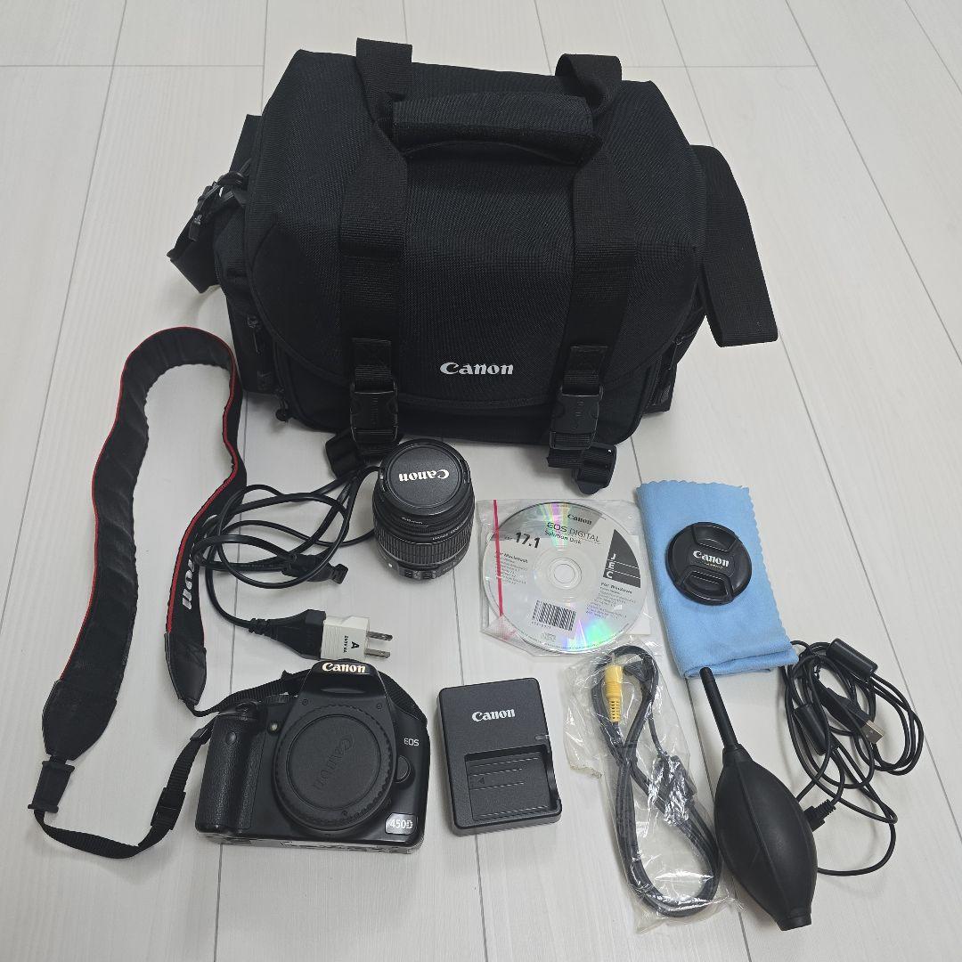 Canon EOS 450D デジタルカメラ 本体、レンズ、かばん付きセット