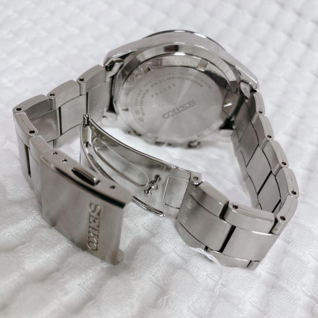 【ヨホホホ!! 】SEICO8T67腕時計クロノグラフ アイスブルー