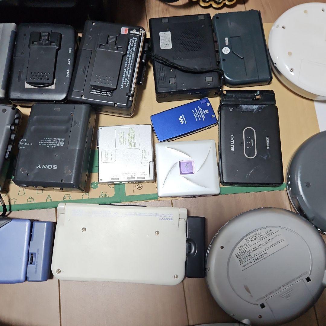 CDプレーヤーラジカセカセットテープウォークマン、MD プレーヤー全てジャンク品