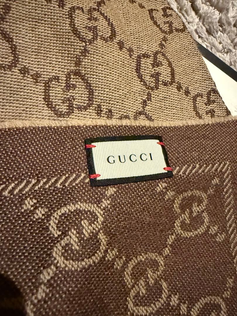 GUCCI GGパターン マフラー ブラウン