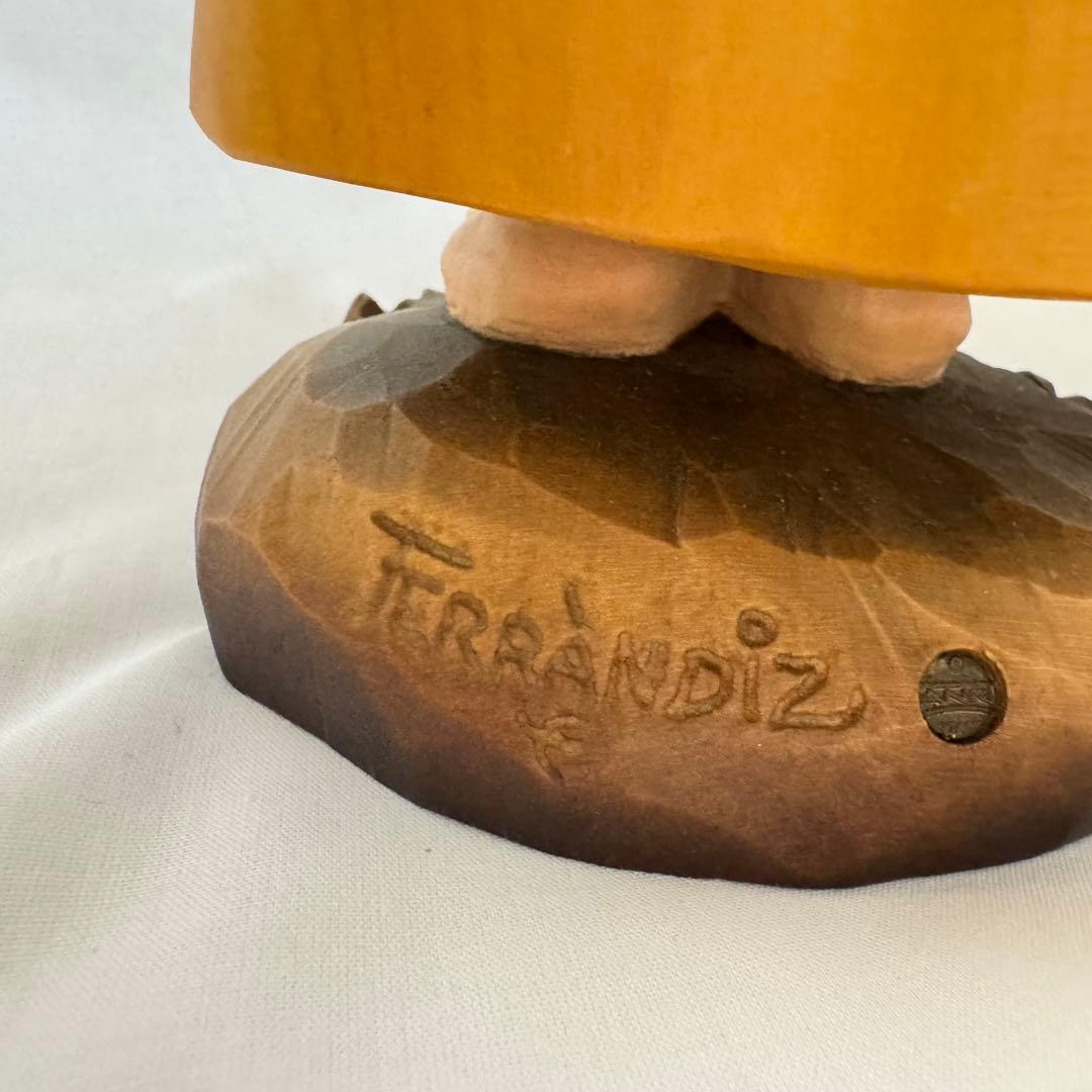 ANRI アンリ 木彫り人形 /26cm