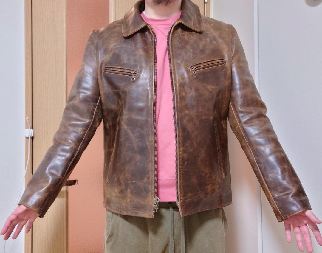 【対面受け渡しあり】革ジャン　schott673　着画あり