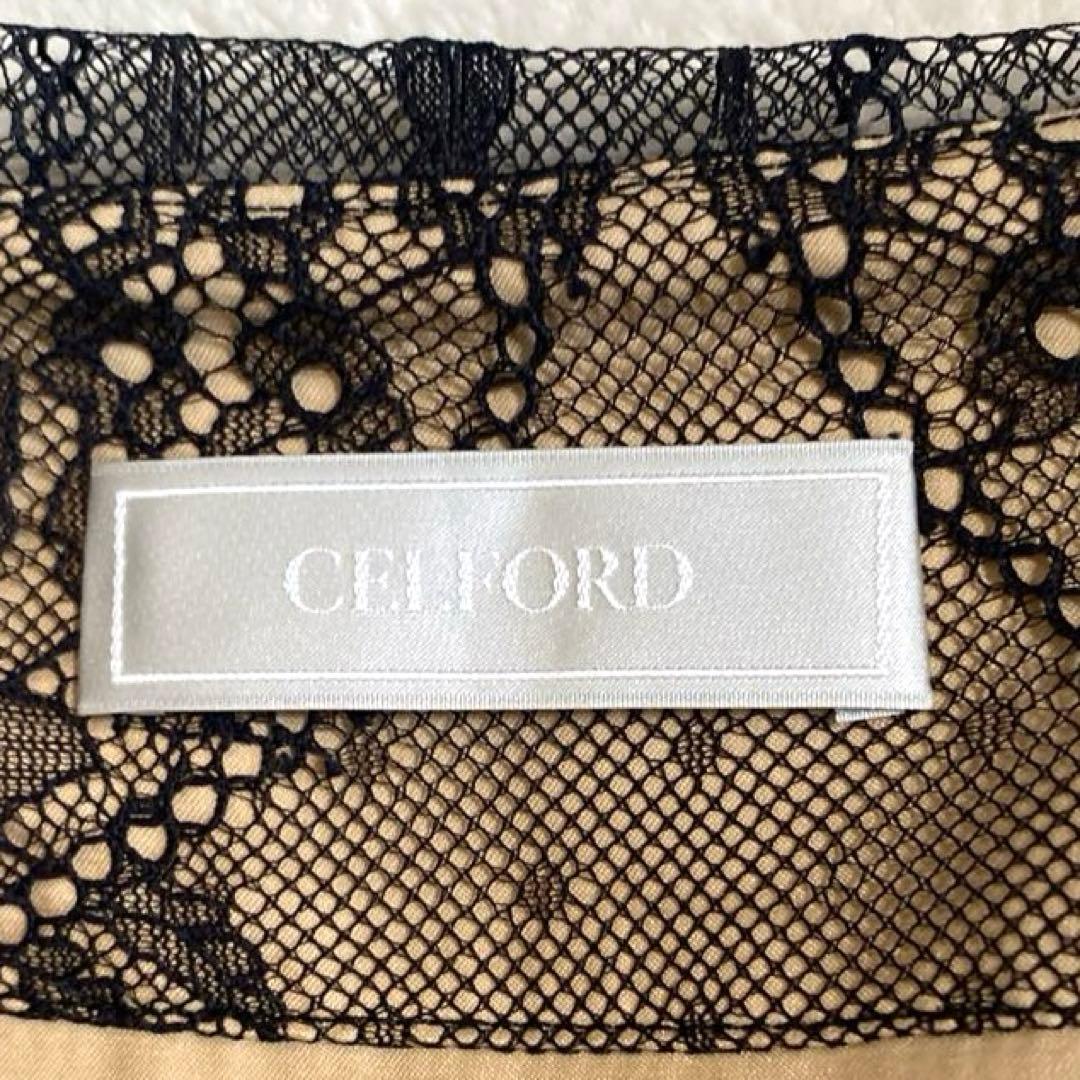 美品✨CELFORD セルフォード ブラックレース フレアスカート M