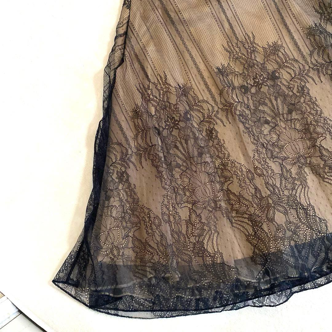 美品✨CELFORD セルフォード ブラックレース フレアスカート M