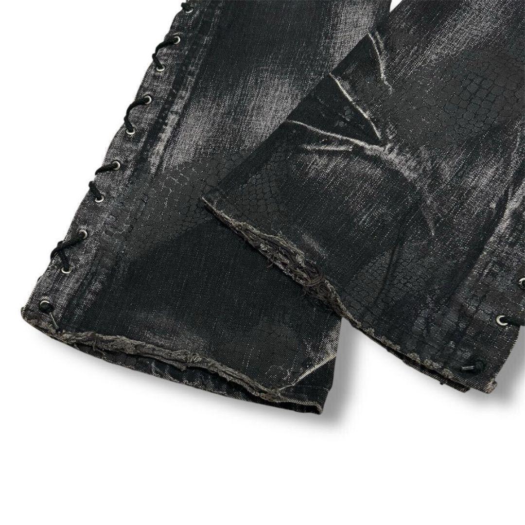 パンツ tornadomart coating python laceup denim