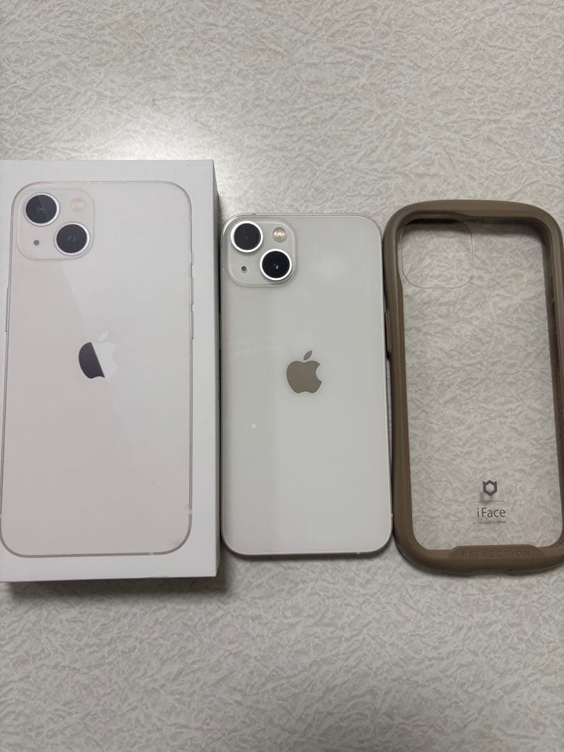 【画面美品/値下げ】iPhone13 Starlight 256GB+iFace
