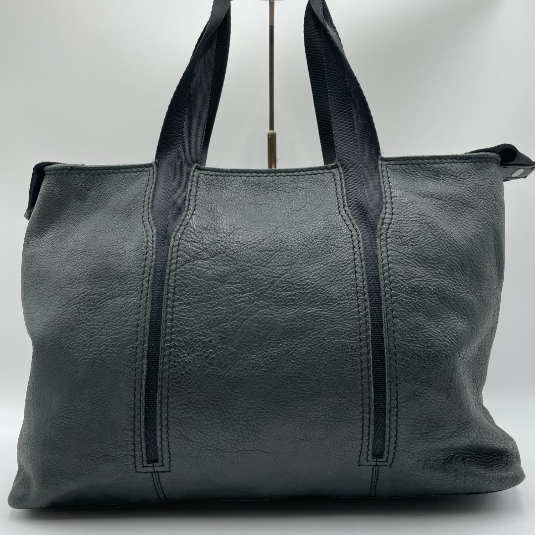 良品 DIESEL トートバッグ レザー ブラック