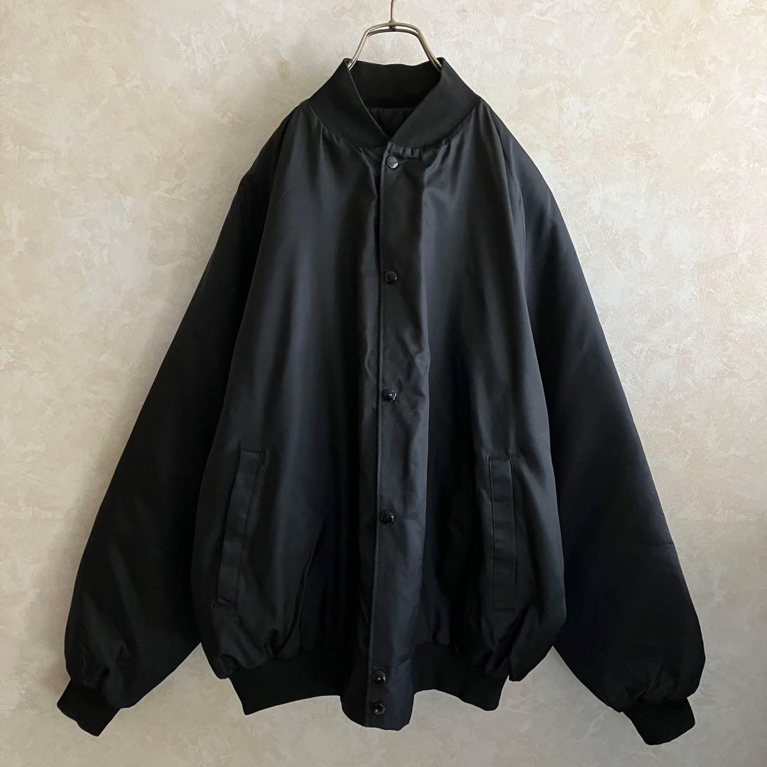 極美品 USA製 ASW オールブラック 中綿ナイロンジャケット 黒 XL