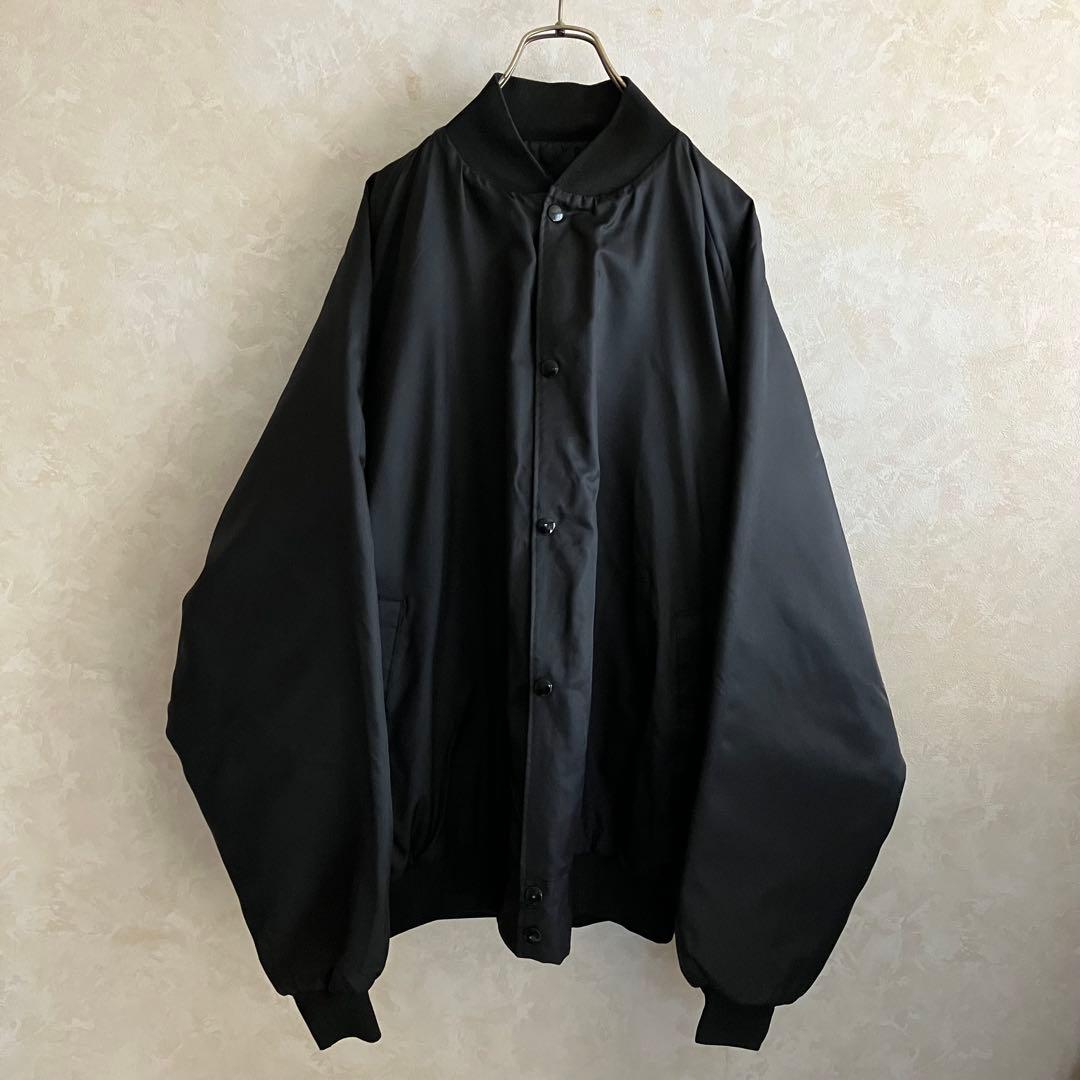 極美品 USA製 ASW オールブラック 中綿ナイロンジャケット 黒 XL