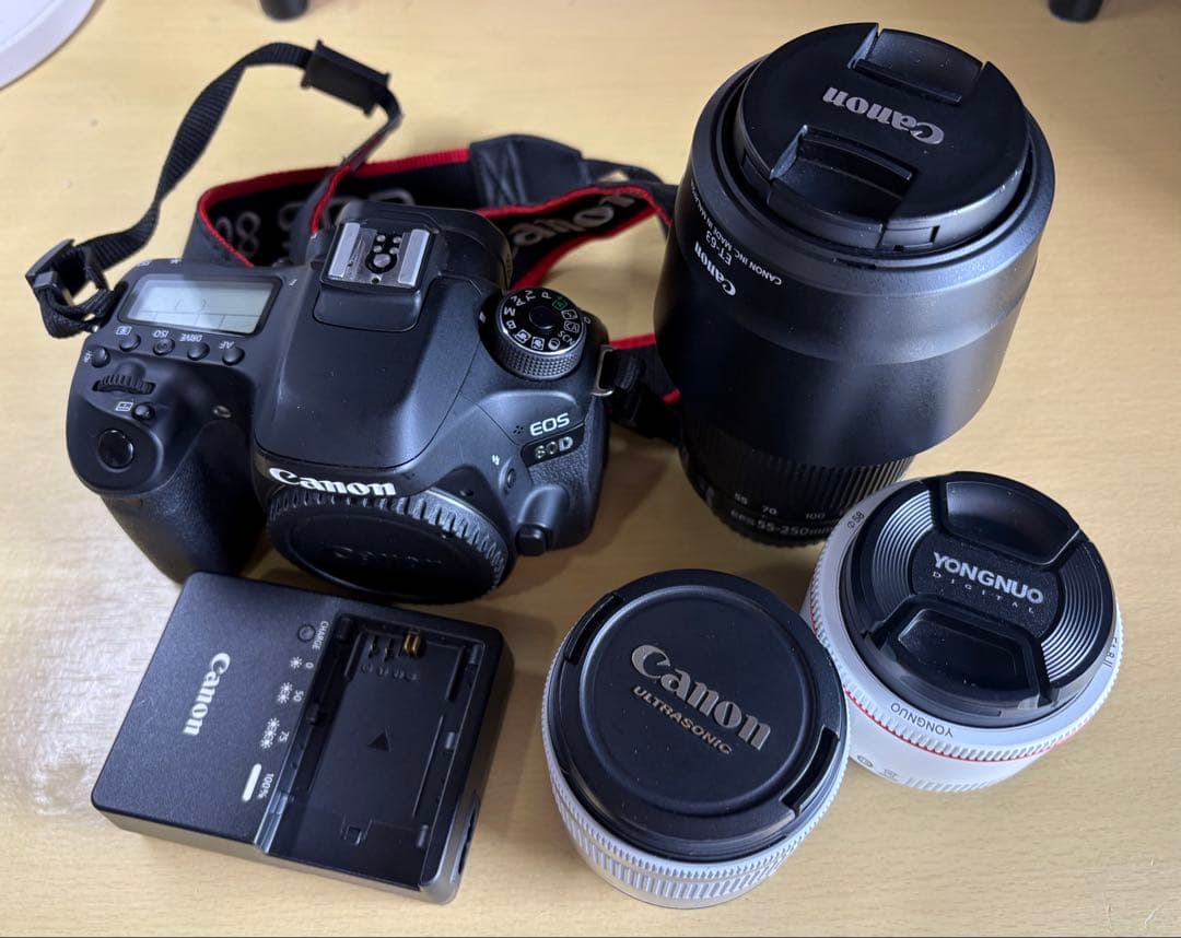 Canon 一眼レフカメラ EOS 80D レンズセット18-55 55-250