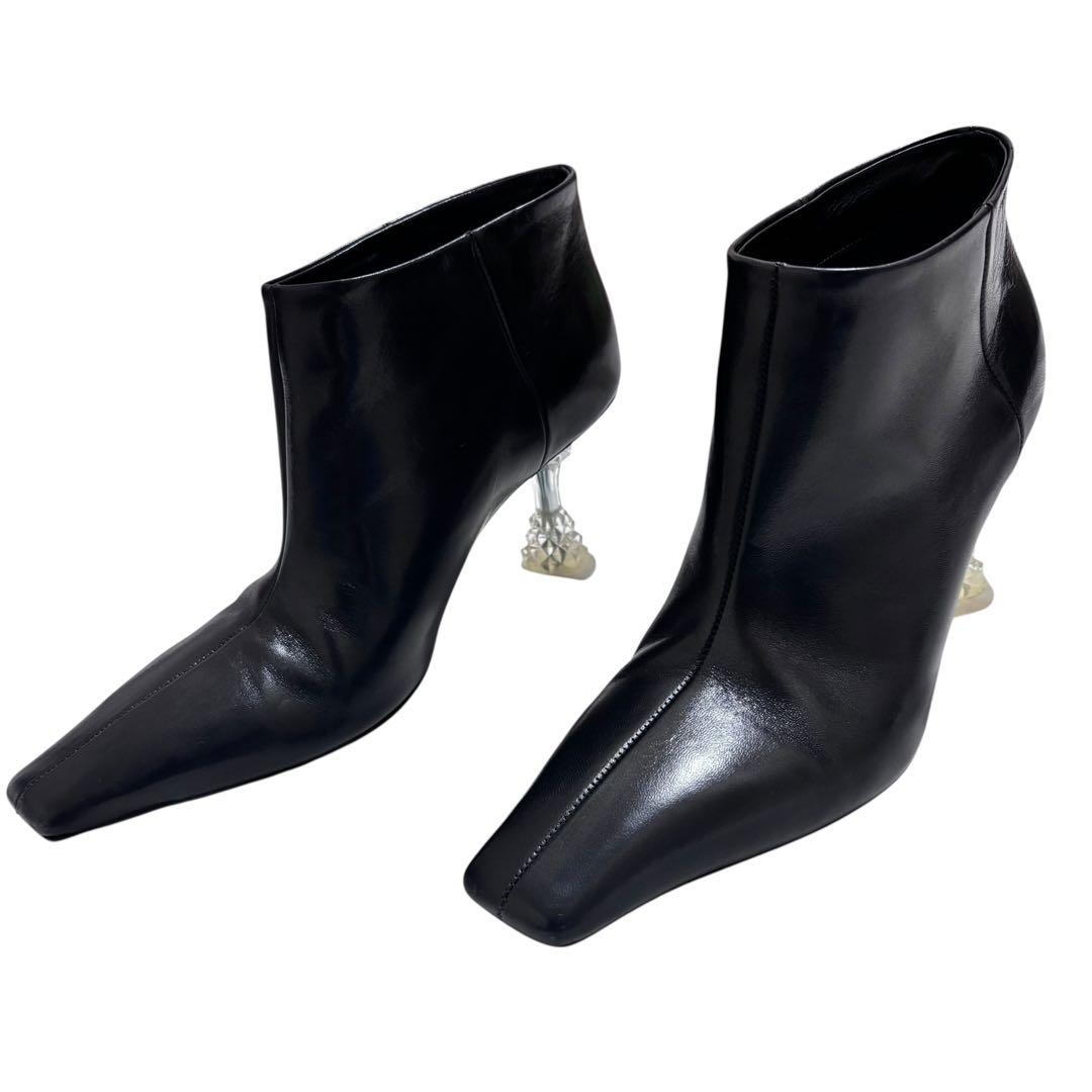 希少◎CELINE フィービー期 シャンデリアヒール ブーティー 35 ブラック