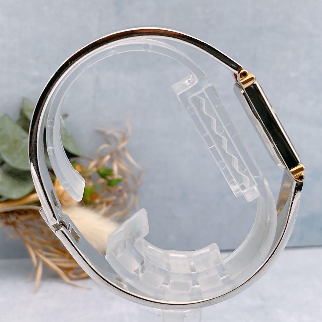 【稼動品】SEIKO バングルウォッチ レディース腕時計 スクエア　シルバー