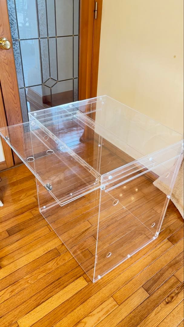 アクリルケージケースWIDE・折り畳み式扉ありM