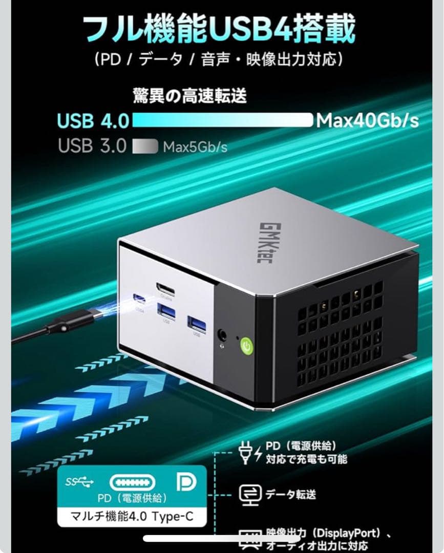 GMKtec M8 ミニPC LPDDR5 6400 MT/s