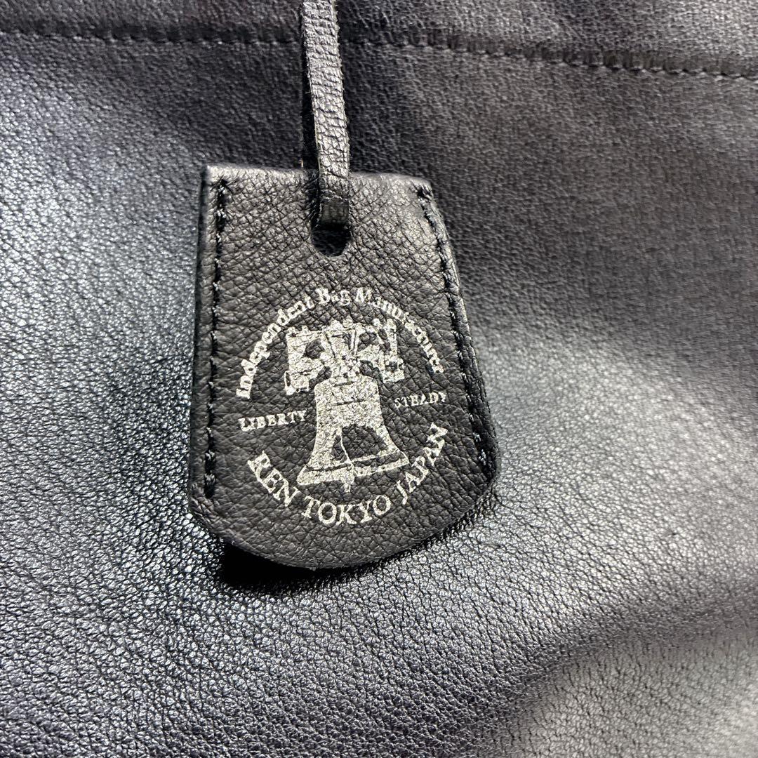 REN レン　FUKURO トートバッグ　豚革　ピッグレザー　ブラック