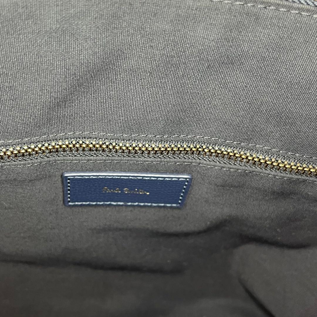 ポールスミス トートバッグ レザー 肩掛け B4 緑紺