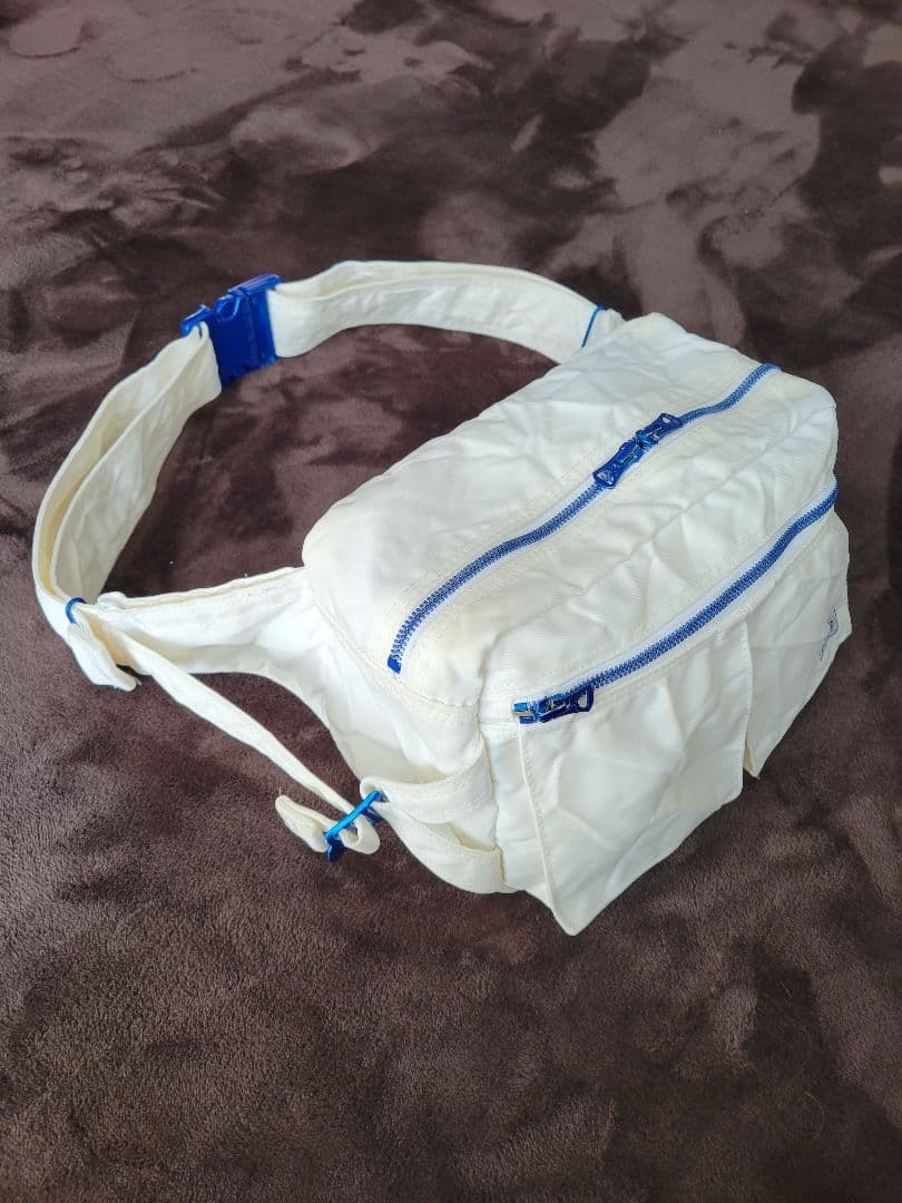 レア‼️白ナイロン★PORTER 近江チヂミ ウエストバッグ