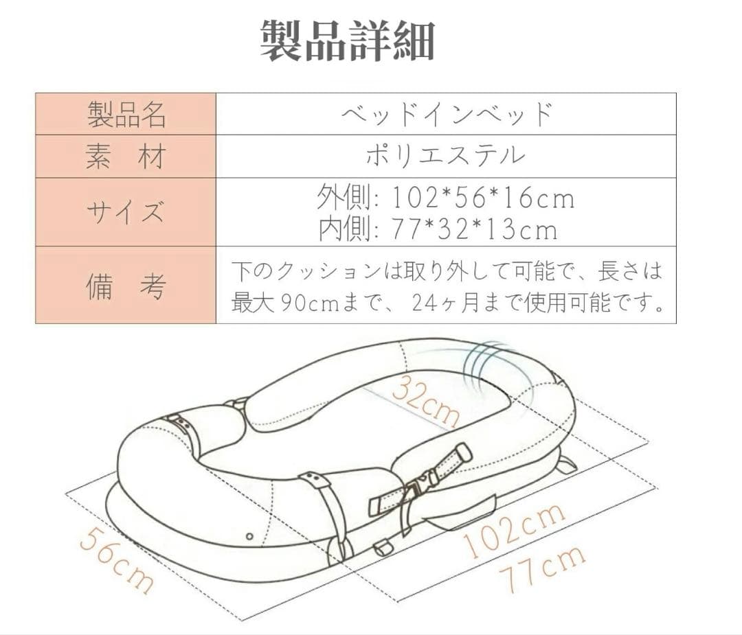 ベビーベッド　ベッドインベッドと セット