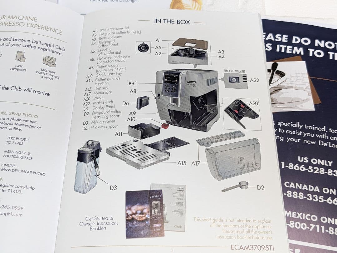 De'longhi Dinamica plus　ECAM35055B＋機能