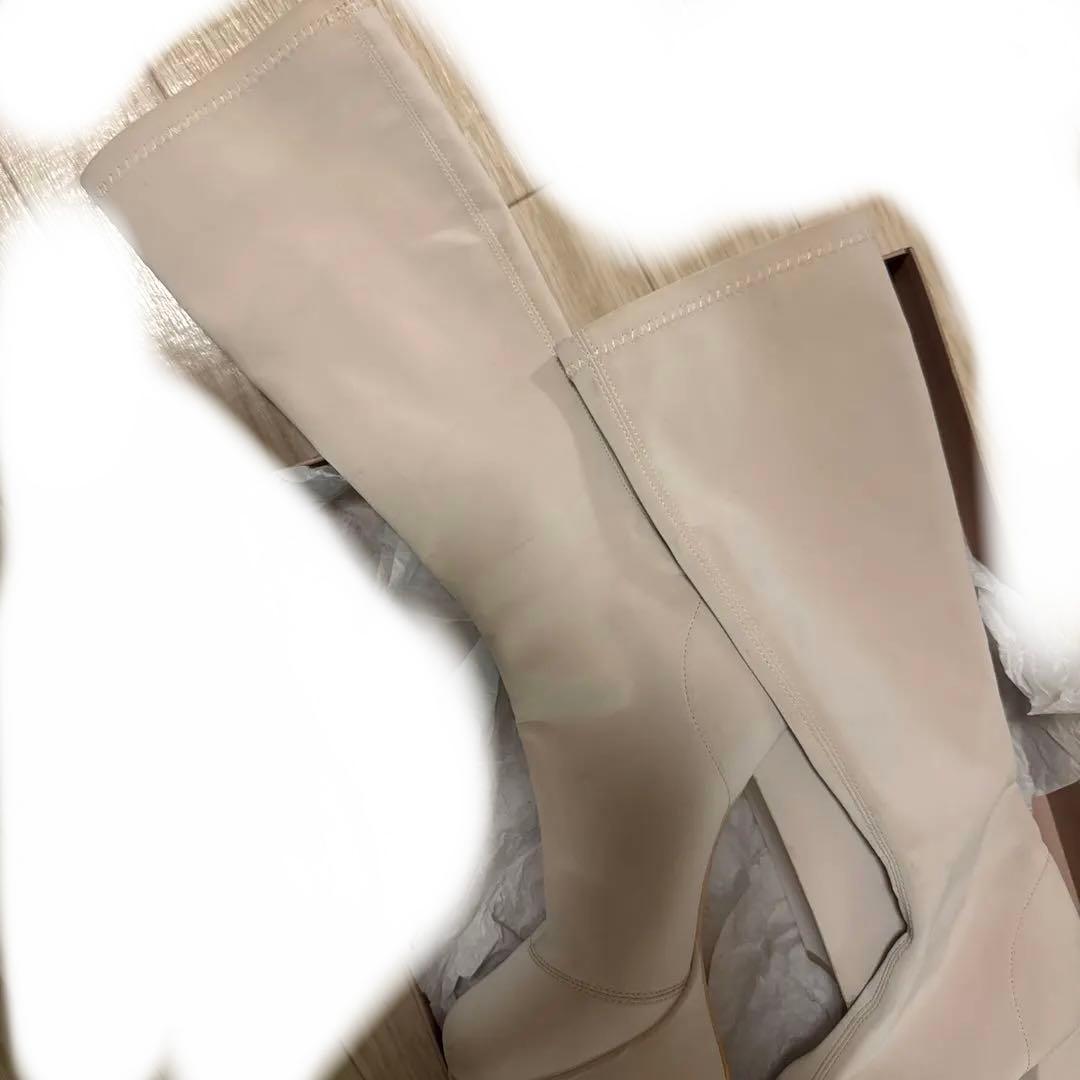 Darich ロングブーツ ストレッチブーツ アイボリー