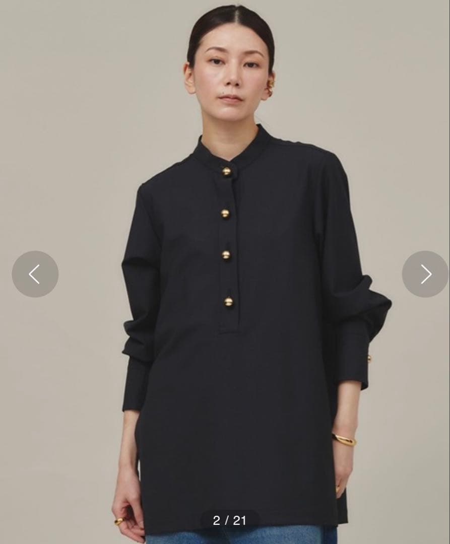 【美品】Curensology スフィアボタンブラウス