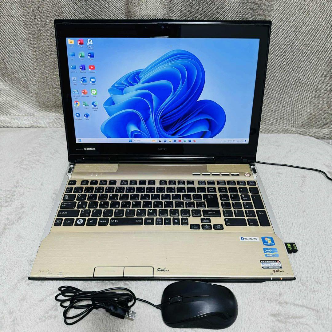 S233 NECノートパソコンi7高速SSDサクサクWindows11オフィス付