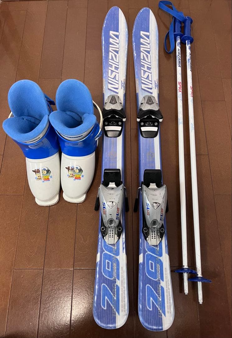 子ども用スキー板　スキー靴　ストックセット
