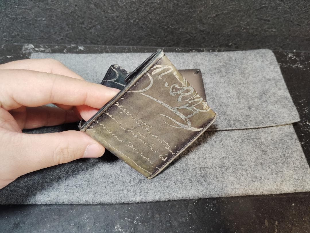超レア品｜Berluti ケース ダブルスタンプ仕様｜深緑パティーヌ