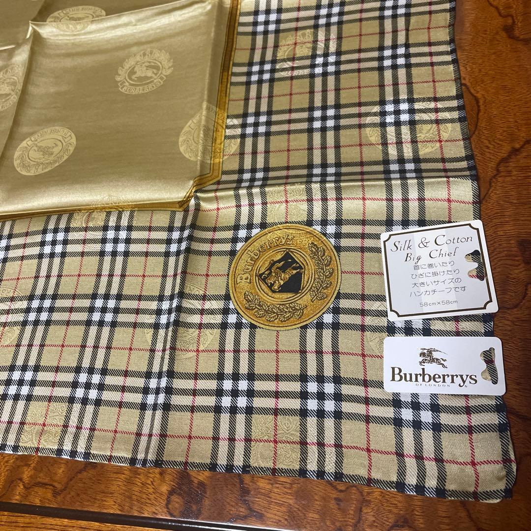 H*a様 Burberrys シルク&コットン チェック柄ハンカチーフ4枚セット