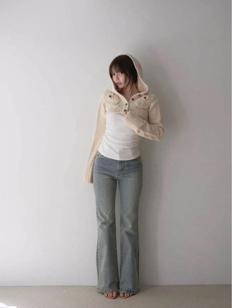 パンツ Heart stitch denim M andmary