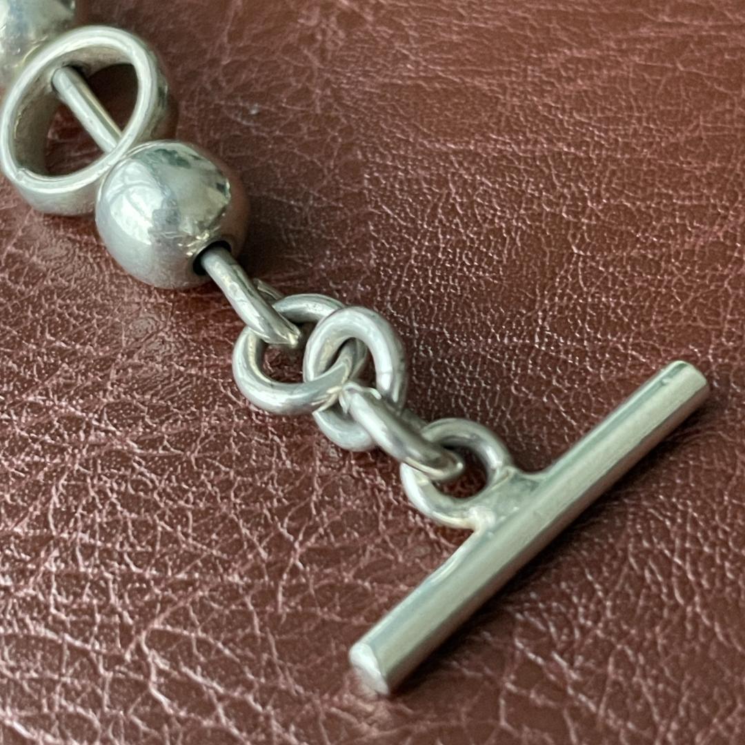 ビンテージシルバー925ブレスレット メキシコ製 ボールチェーン TAXCO