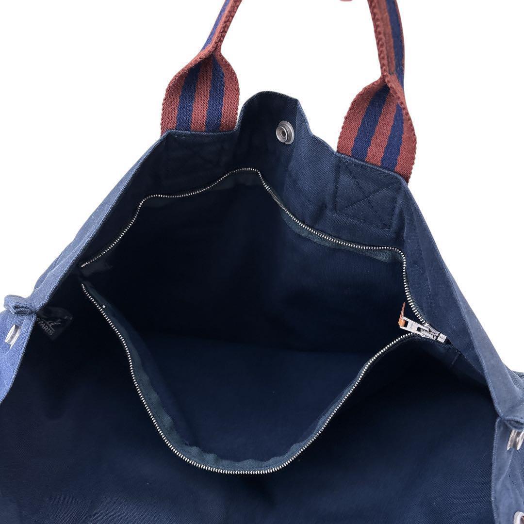 エルメス/フールトゥMM /トートバッグ/A4サイズ/バイカラー/紺色/男女兼用
