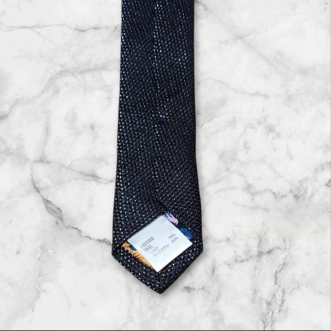 【美品】Paul Smith ポールスミス ネクタイ ラメ ブラック 日本製