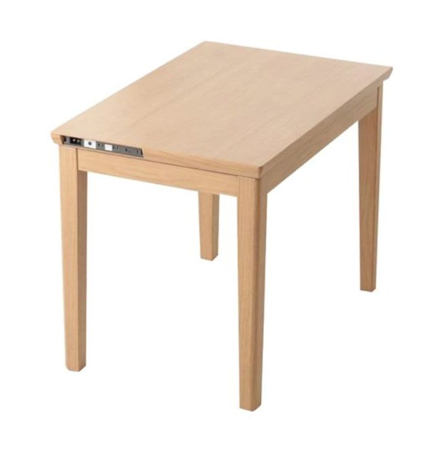 コンセント・USBポート付高脚こたつ机(1人掛け用) 　布団付き