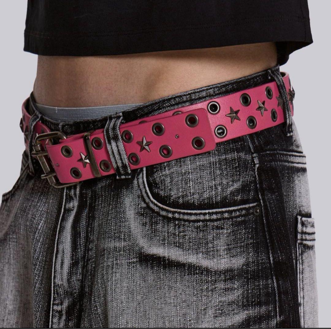 JADED LONDON ピンク スタッズ ベルト
