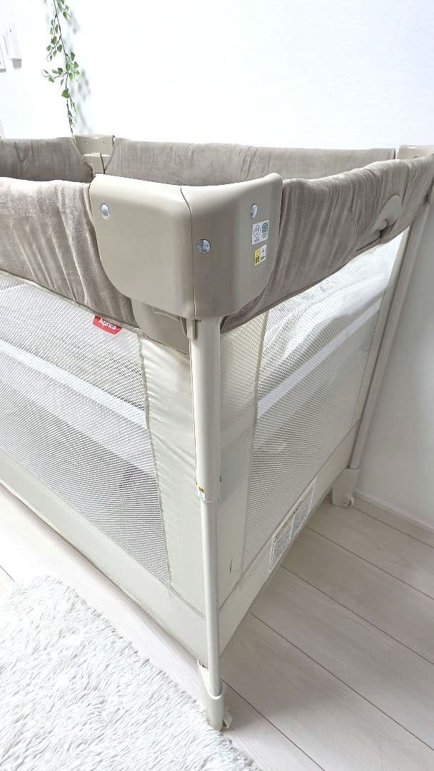 【Aprica ココネルエアープラス】アップリカ ベビーベッド シュークリーム