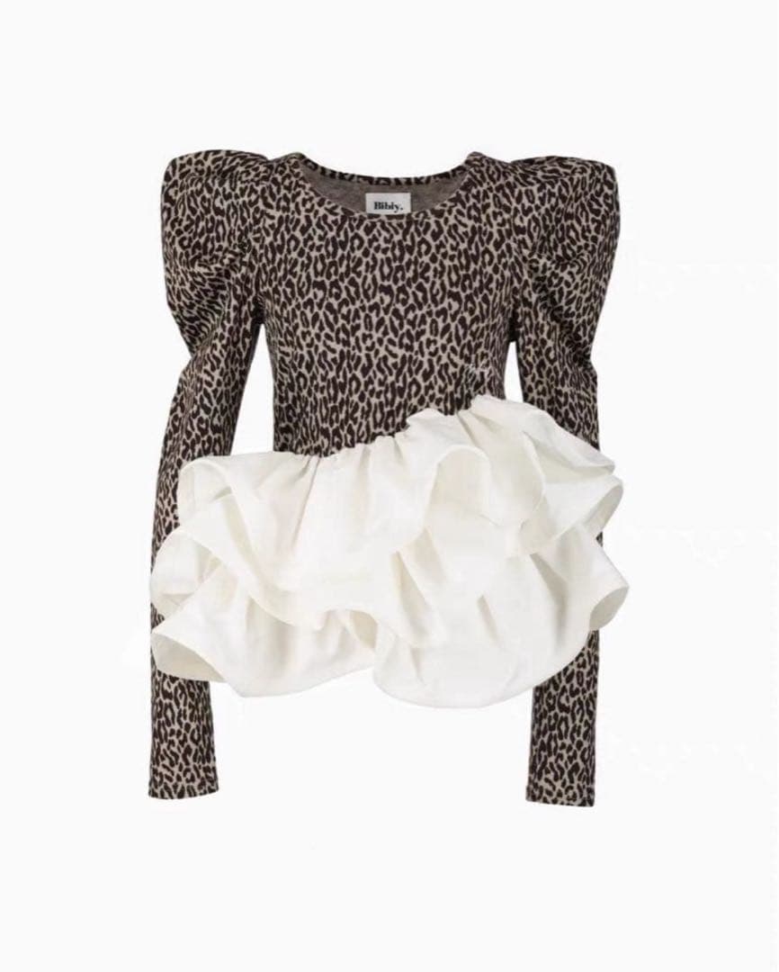 即納bibiy EFFIE PEPURAMU LEOPARD TOP