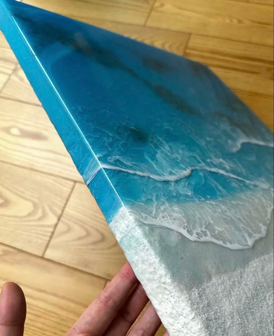 海アート　レジンアート　オーシャンアート　壁掛け　立体　大型　波アート