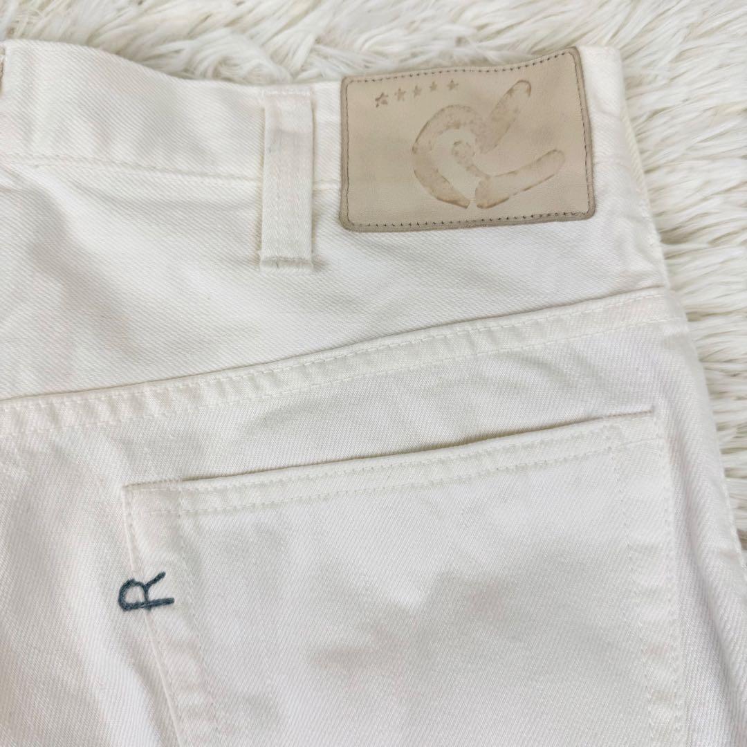 現行 45R ライ麦デニムのクロスビー5 ホワイト デニム ジーンズ 29