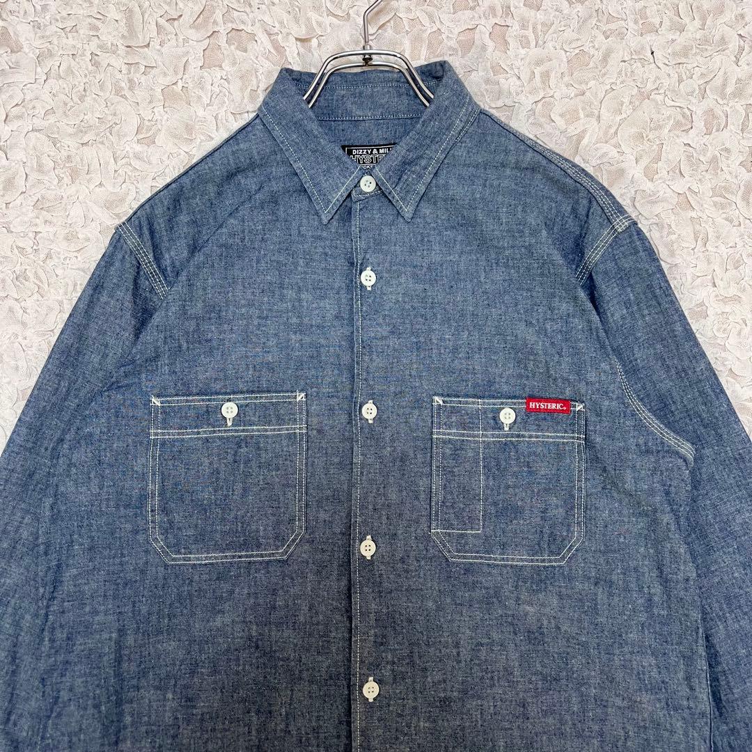 『完売』　ヒステリックグラマー シャンブレーシャツ　ヒスガール　インディゴ　M