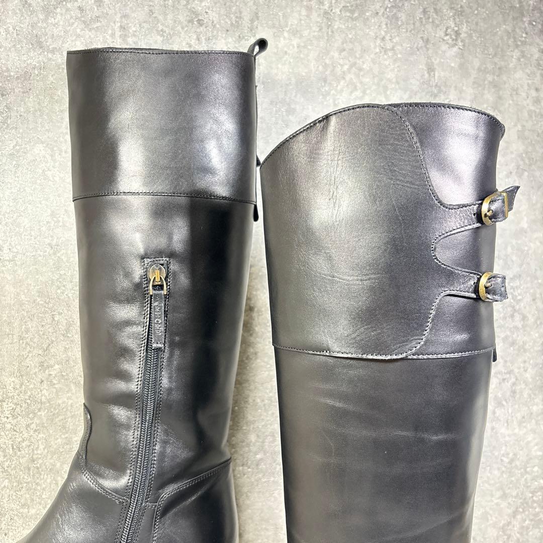 【美品】SARTORE ジョッキーブーツ バックベルト ロングブーツ 24cm