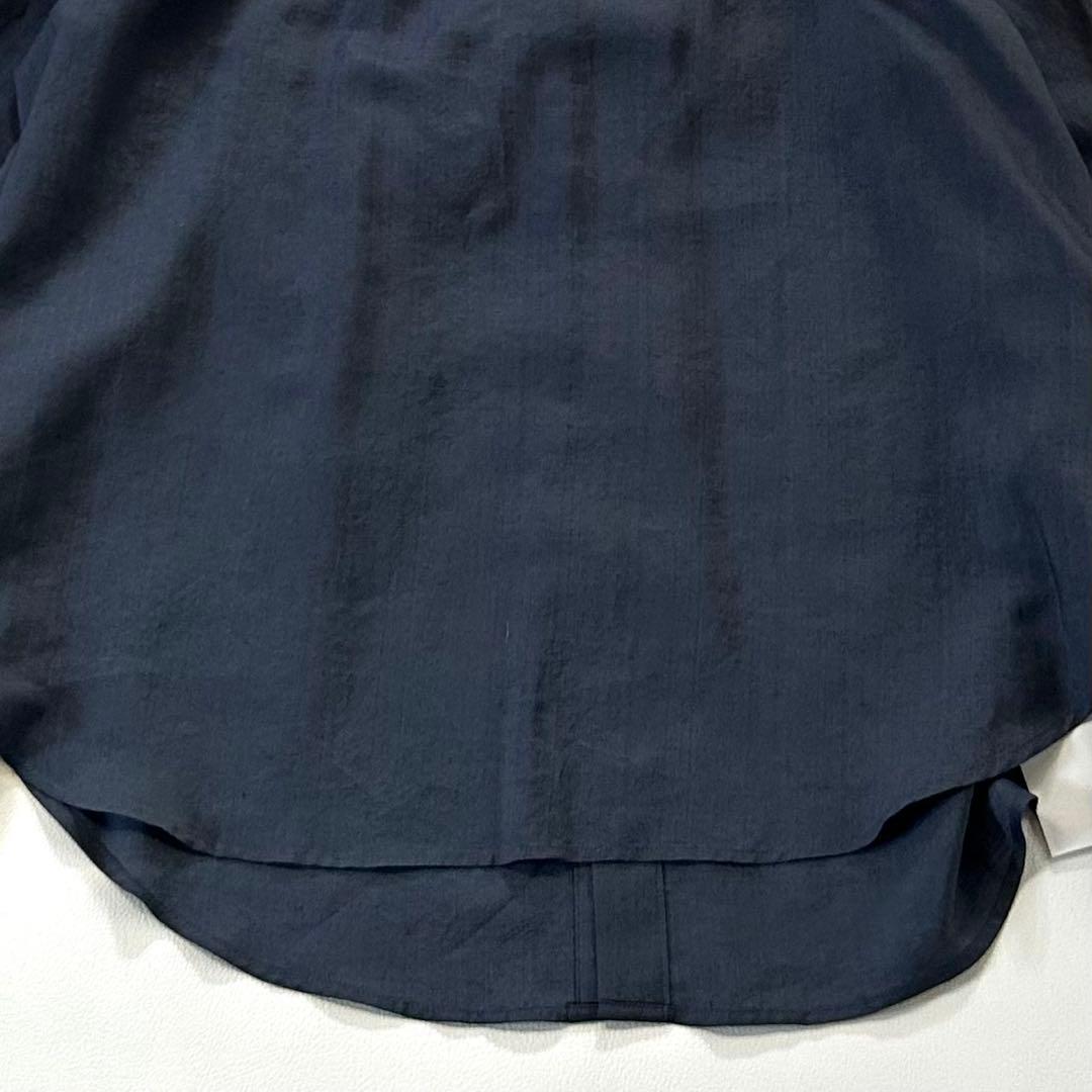 未使用品✨ロペ シルク混ハイネック ボウタイブラウス 2way NALYA 紺