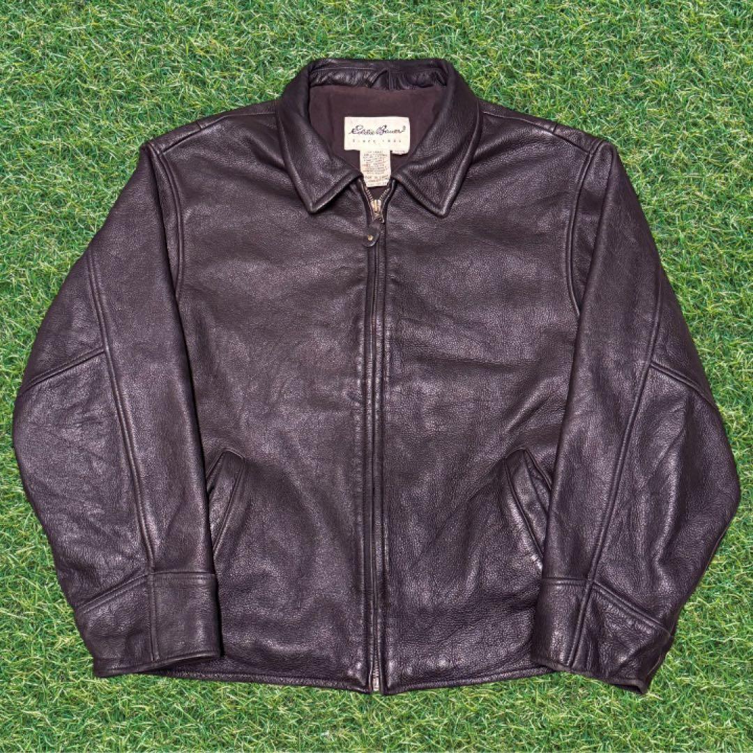 ジャケット・アウター 90s Eddie Bauer Leather Zip Up Jacket