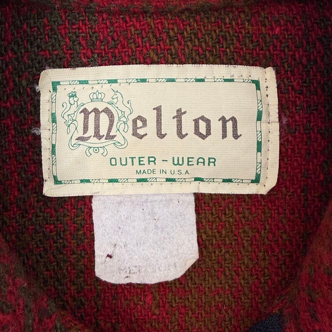 melton 70s USA製 オンブレ CPO ウールジャケット メルトン